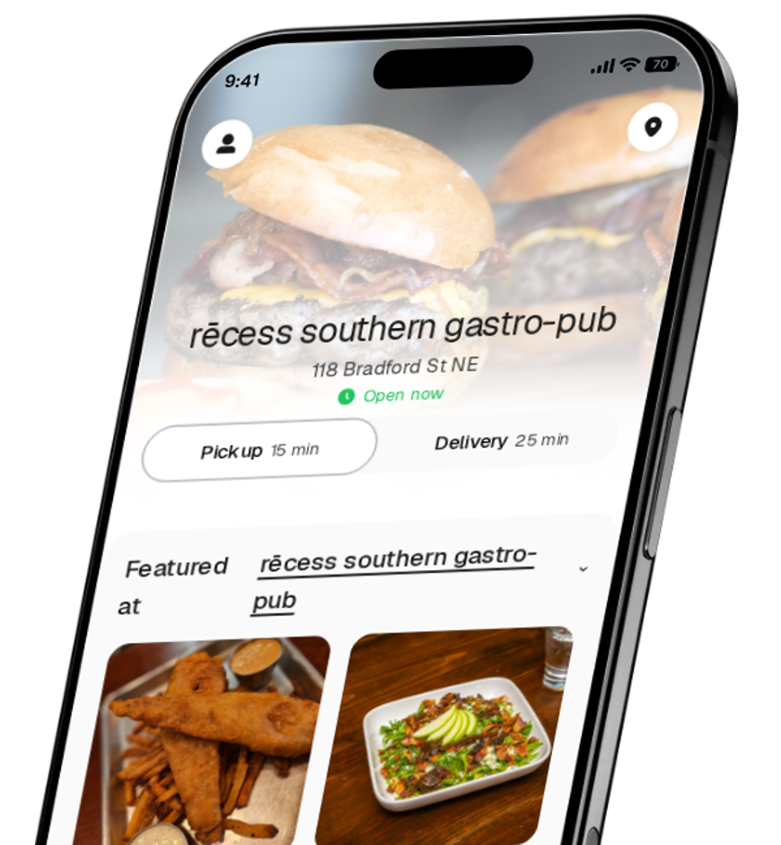 rēcess southern gastro-pub app preview