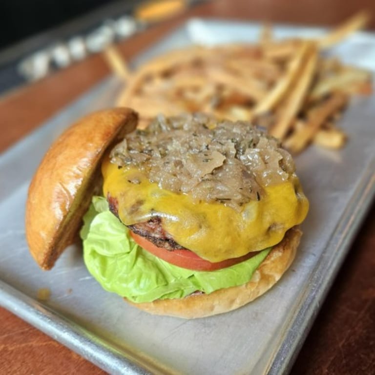Indulge in Our Cheddar Burger